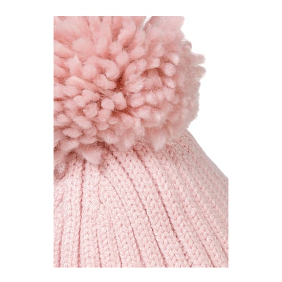 Minoti Meisjes Pom Pom Ribbed Beanie Set (Set van 2) (Wit/Roze) - Image 4