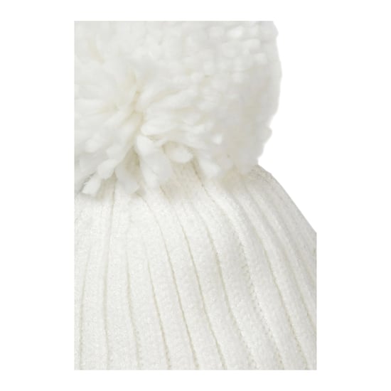 Minoti Meisjes Pom Pom Ribbed Beanie Set (Set van 2) (Wit/Roze) - Image 6