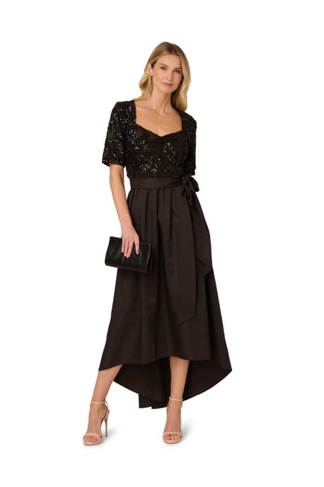Studio Sequin Combo Taffeta Gown - Image 1