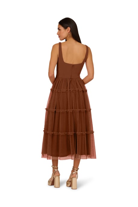 Knit And Mesh Midi Dress - Image 2