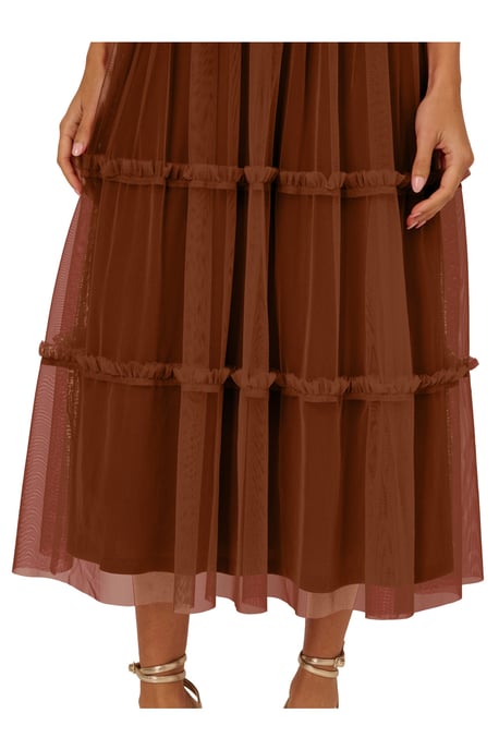 Knit And Mesh Midi Dress - Image 3