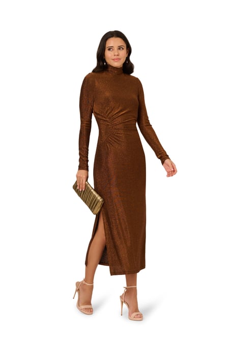 Metallic Knit Midi Dress - Image 1