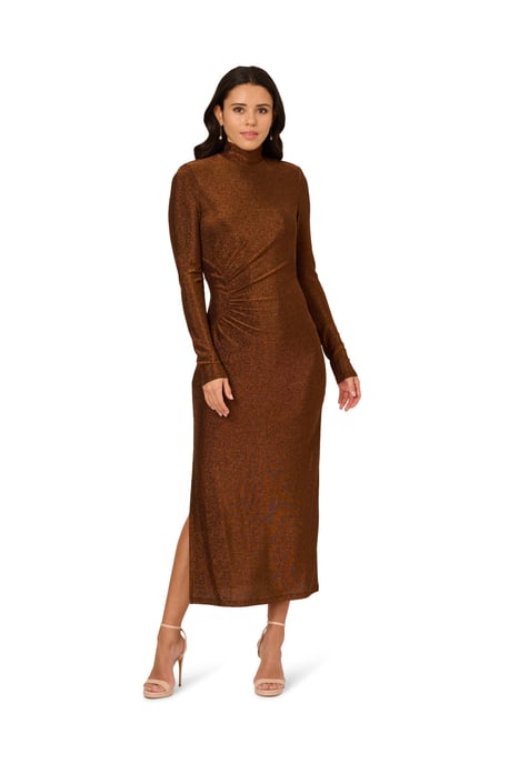 Metallic Knit Midi Dress - Image 3
