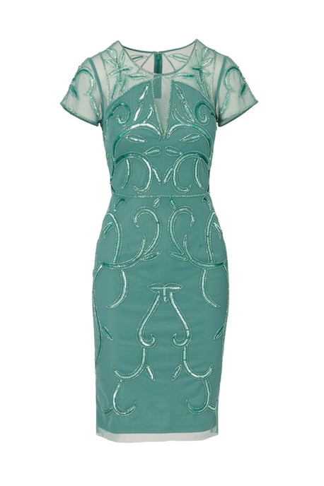 Studio Bead Mesh Sheath Dress - Image 5