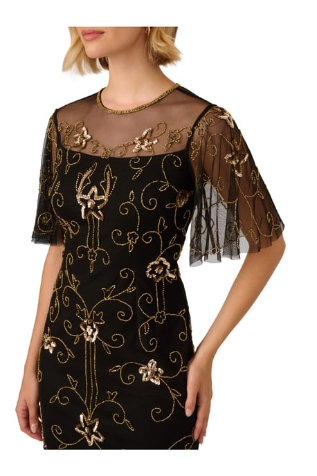 Studio Beaded Illusion Neck Dress - Image 4