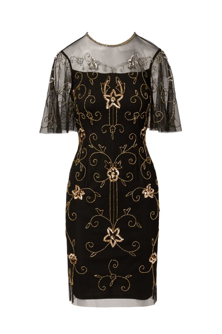 Studio Beaded Illusion Neck Dress - Image 5