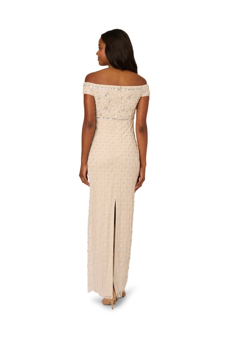 Bead Pearl Column Dress - Image 2
