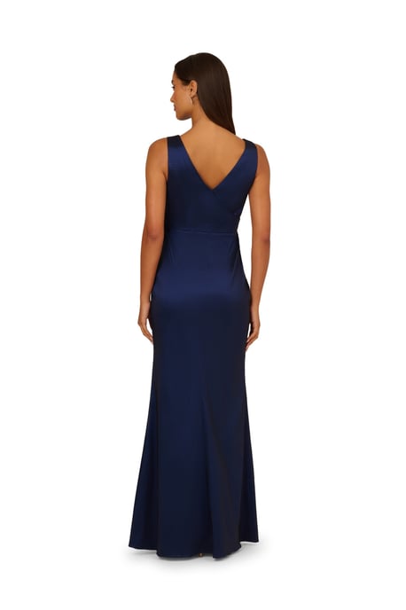 Stretch Taffeta Bow Gown - Image 2