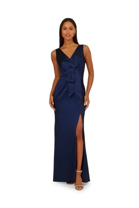 Stretch Taffeta Bow Gown - Image 3