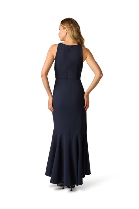 Studio Beaded Crepe Halter Gown - Image 2
