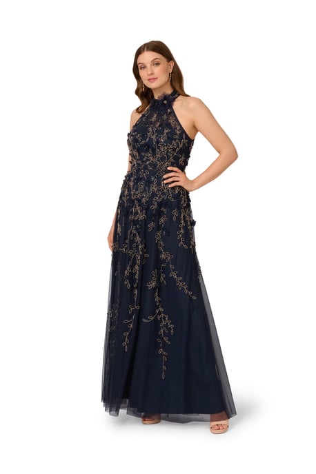 Beaded Petal Long Dress - Image 3