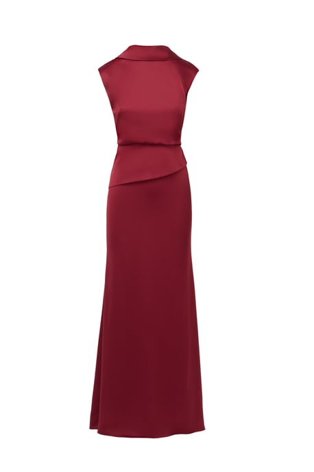 Satin Crepe Midi Dress - Image 5