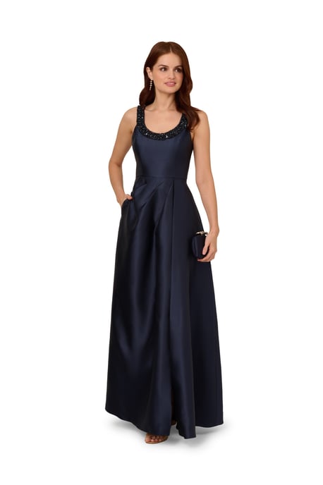 Beaded Mikado Gown - Image 1