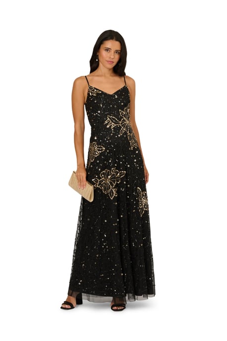Bead Mesh Flower Dress - Image 1