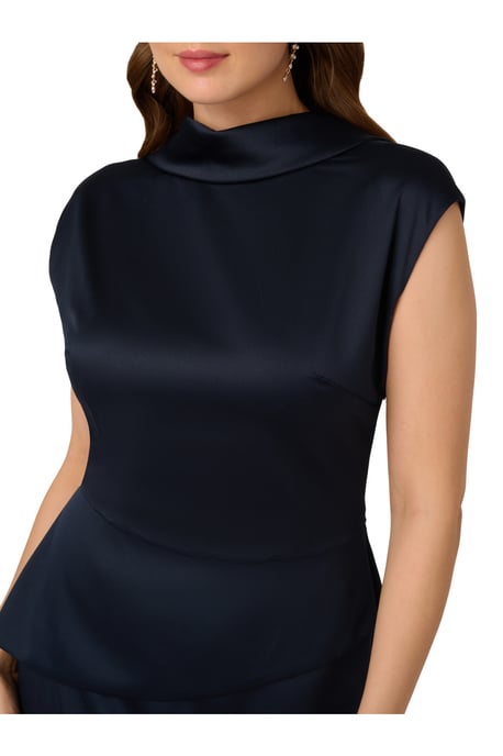 Satin Crepe Midi Dress - Image 4