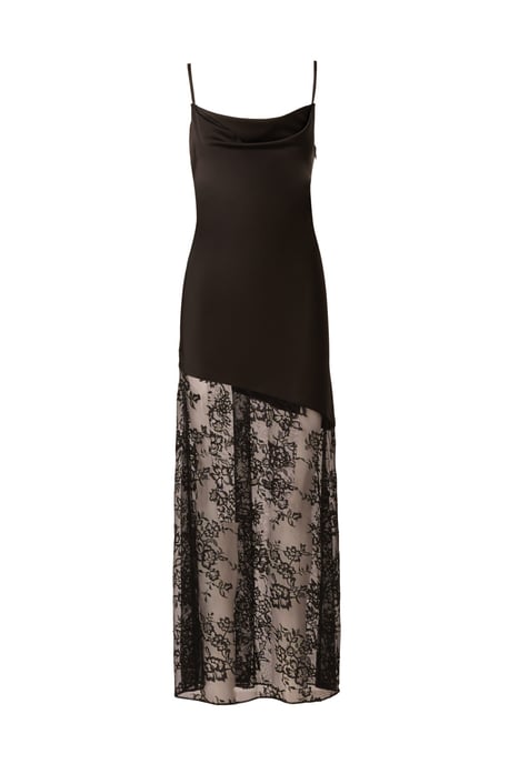 Stretch Satin Long Dress - Image 5