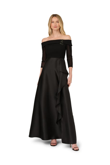 Studio Combo Off Shoulder Gown - Image 3