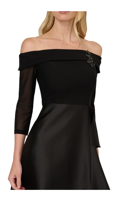 Studio Combo Off Shoulder Gown - Image 4