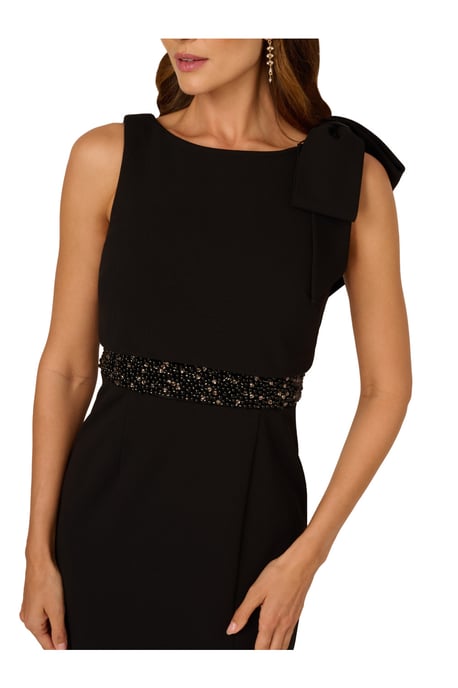 Crepe Popover Bead Gown - Image 4