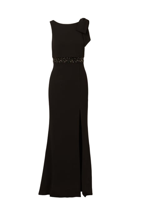 Crepe Popover Bead Gown - Image 5