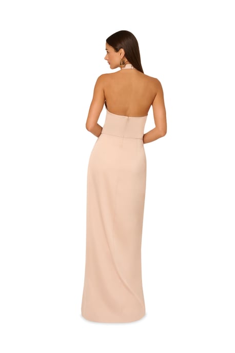 Stretch Satin Long Dress - Image 2