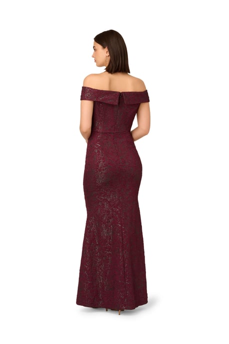 Off Shoulder Jacquard Dress - Image 2