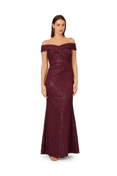 Off Shoulder Jacquard Dress - Image 3