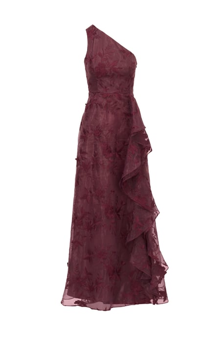 Embroidered Ruffle Gown - Image 5