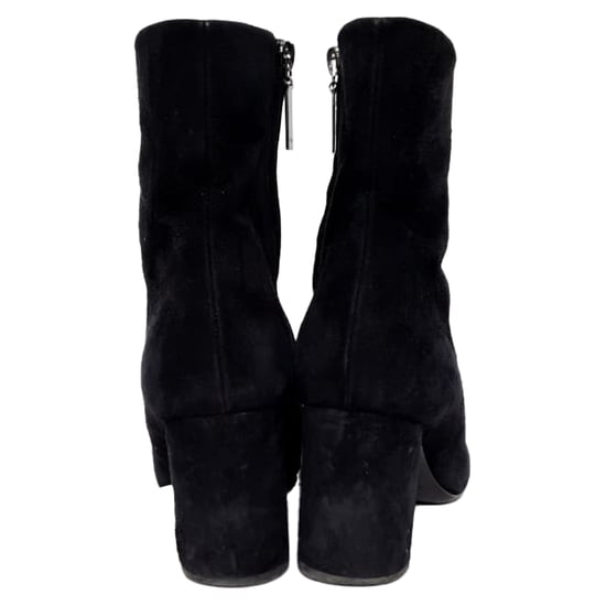 Saint Laurent Loulou Zip Ankle Boots in Black Suede - Image 3