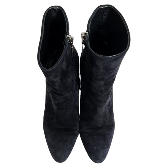 Saint Laurent Loulou Zip Ankle Boots in Black Suede - Image 6