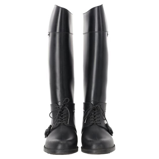 Givenchy Knähöga Gummistövlar Med Snörning Och Accent I Svart Gummi - Image 4