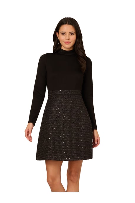Ponte Sequin Boucle Dress - Image 3