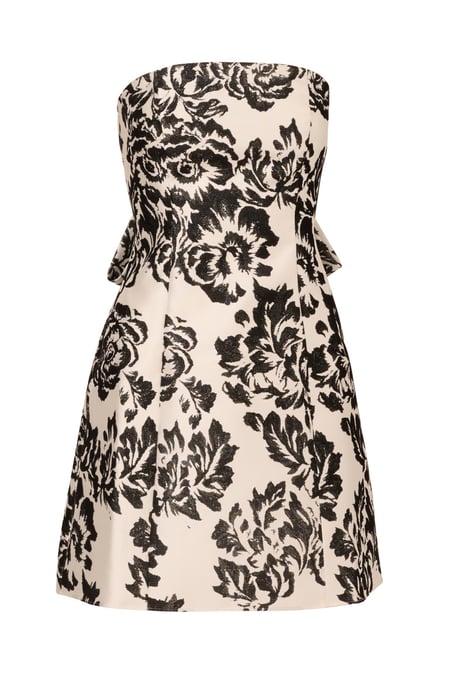 Strapless Mikado Short Dress - Image 5
