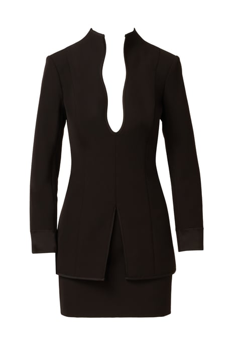 Stretch Crepe Mini Dress - Image 5