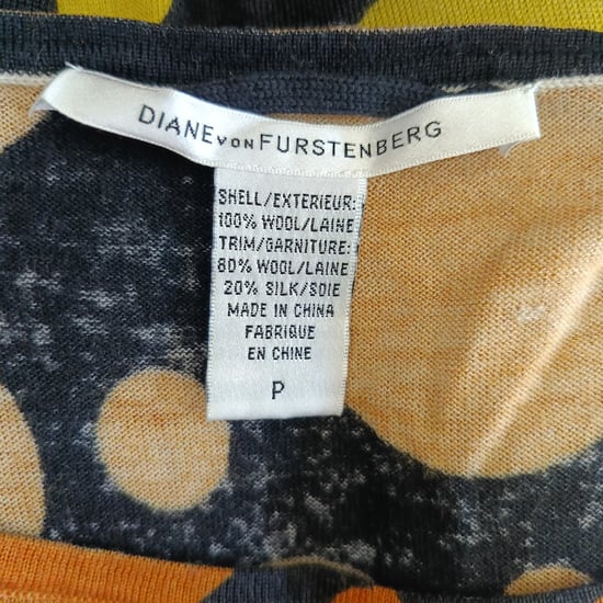Diane von Furstenberg jurk met stippenprint in veelkleurige wol - Image 4