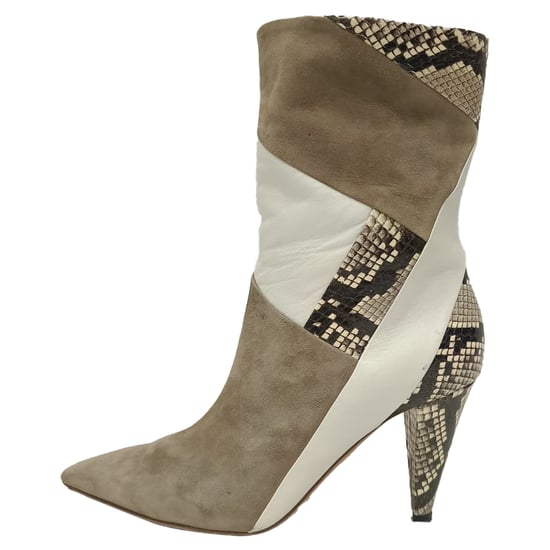 Aquazzura Calder Snake-Effect Ankle Boots in Multicolor Suede - Image 4