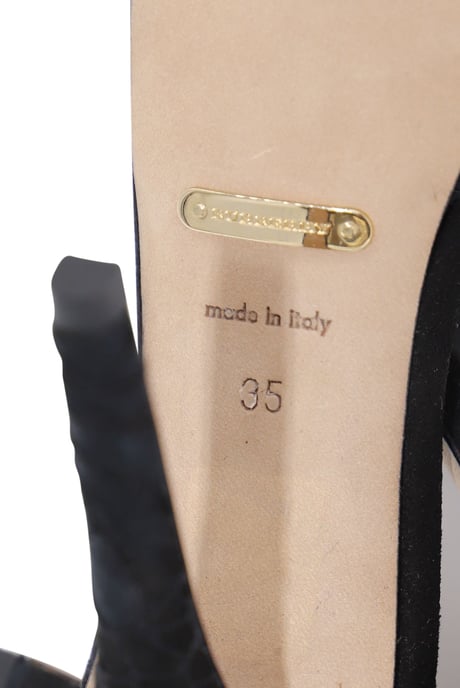 Burberry Polesden 120 Platform Sandals with Lace in Black Suede - Image 6