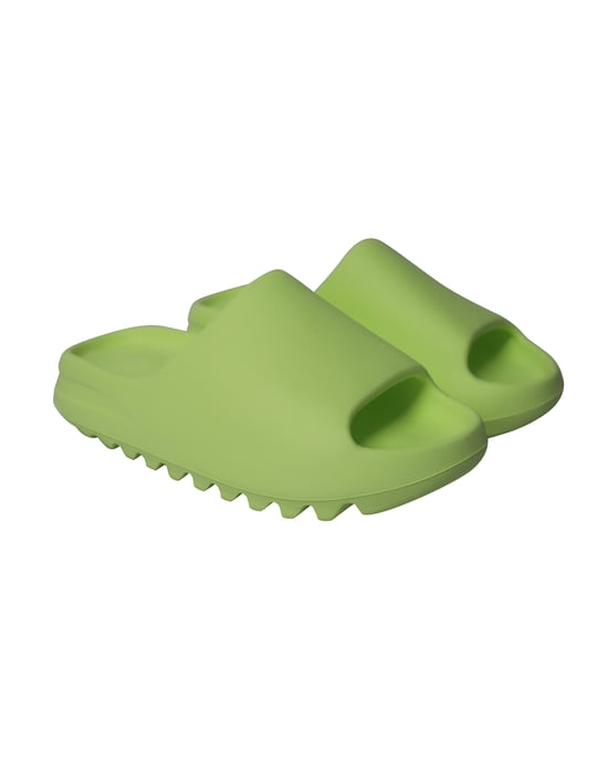Adidas Yeezy Slides in Glow Green Plastic - Image 3
