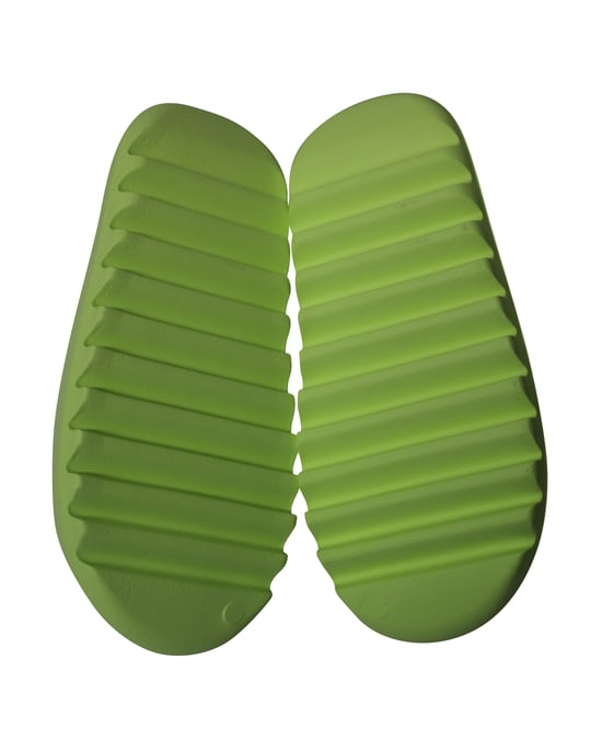 Adidas Yeezy Slides in Glow Green Plastic - Image 5