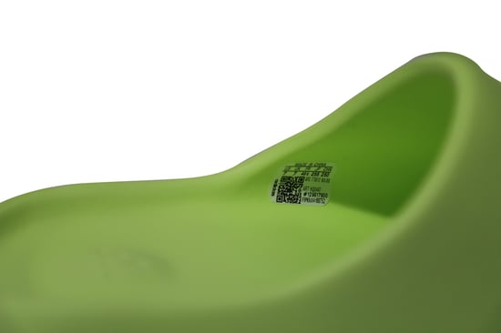 Adidas Yeezy Slides in Glow Green Plastic - Image 5