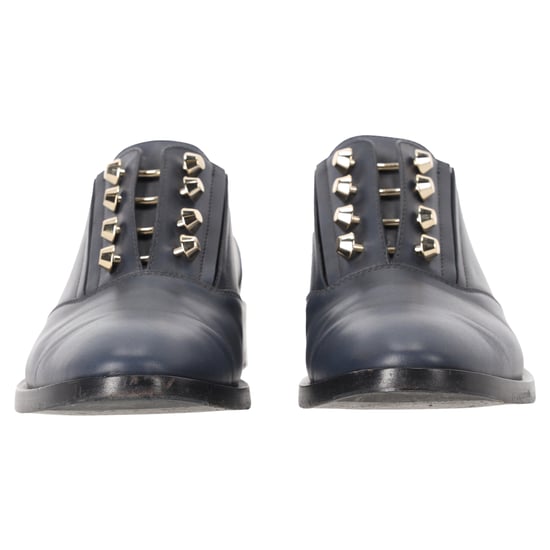 Balenciaga Derby-schoenen met studs in marineblauw leer - Image 4