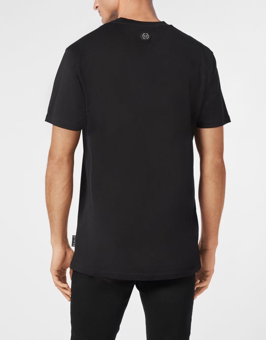 T-shirt rundhalsad med dödskalle - Image 4