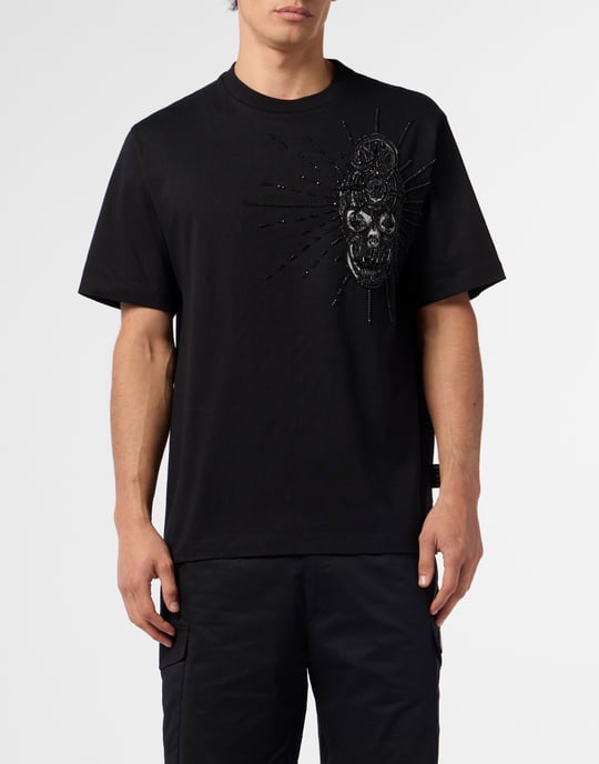 Round Neck T-Shirt Skull Stones Skull - Image 2