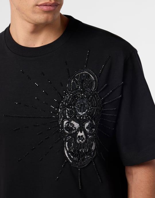 Round Neck T-Shirt Skull Stones Skull - Image 3