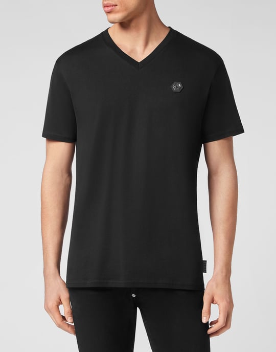 T-Shirt V-Hals Gothic Plein - Image 2