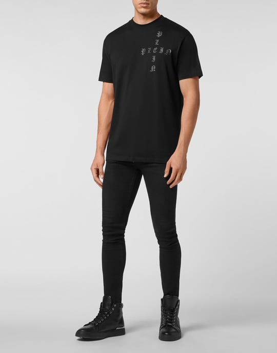 T-Shirt Rund Hals Gothic Plein - Image 3