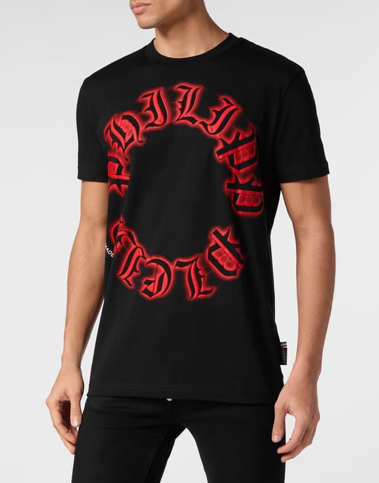 T-shirt Rundhals Gothisk Plein - Image 2