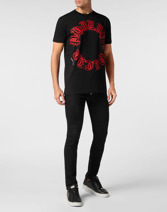 T-shirt Rundhals Gothisk Plein - Image 3