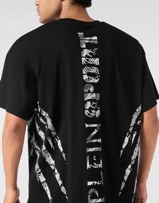 Cotton Round Neck T-Shirt Body Lines - Image 3