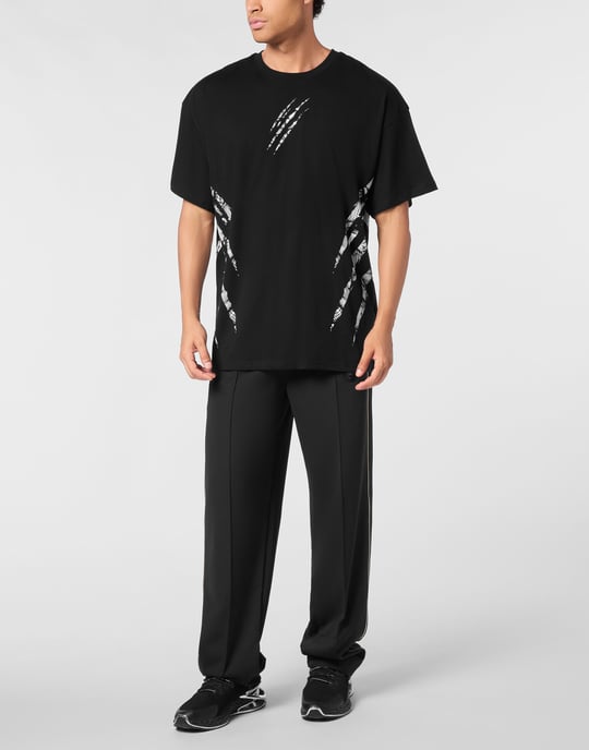 Cotton Round Neck T-Shirt Body Lines - Image 4